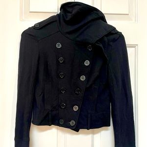 bebe Black Military Crop Light Jacket